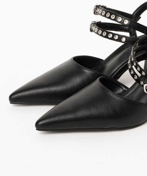 Ray BEAMS（レイ ビームス） パンプス ダブル ベルト ヒール パンプス