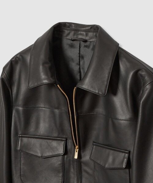ANAYI（アナイ） レザージャケット ライダース ラムレザーステンカラー
