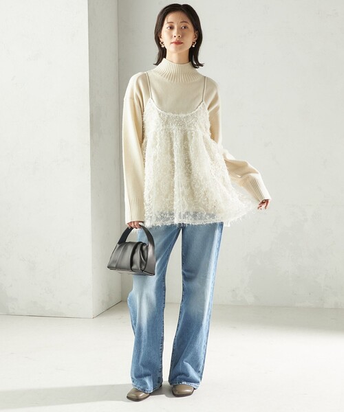 SHIPS（シップス） キャミソール 「手洗い可能」前後 2WAY レース