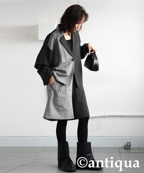 antiqua（アンティカ） ジャケット テーラードジャケット 異素材
