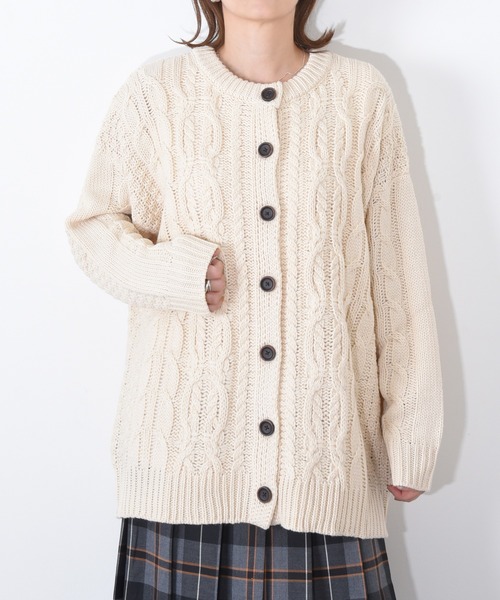 CALIFORNIA OUTFITTERS カーディガン 2-9E82 ケーブル編み ニット