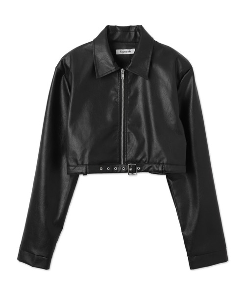レザージャケット ライダース クロップドシングルライダースジャケット