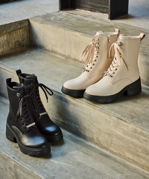 diana（プラスダイアナ） ブーツ 「軽量」厚底レースアップショート