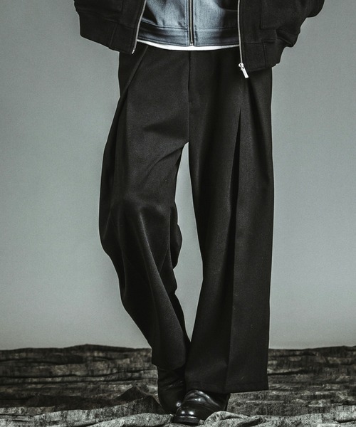 NO ID.（ノーアイディー） パンツ 「NO ID.」Cross Tuck Wide Trousers