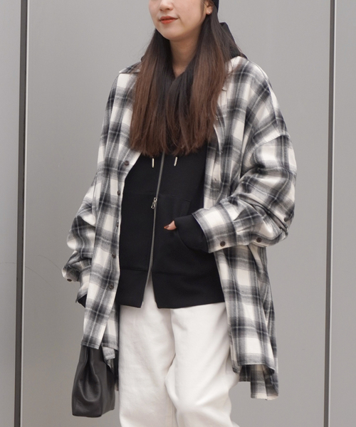 シャツ ブラウス 「PROVOKE/プロヴォーク」Oversized check Shirt