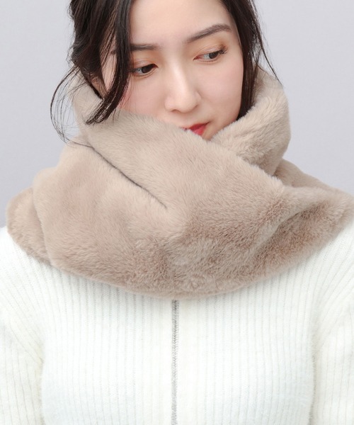 A.M.S. ネックウォーマー スヌード ソフトタッチ フェイクファー