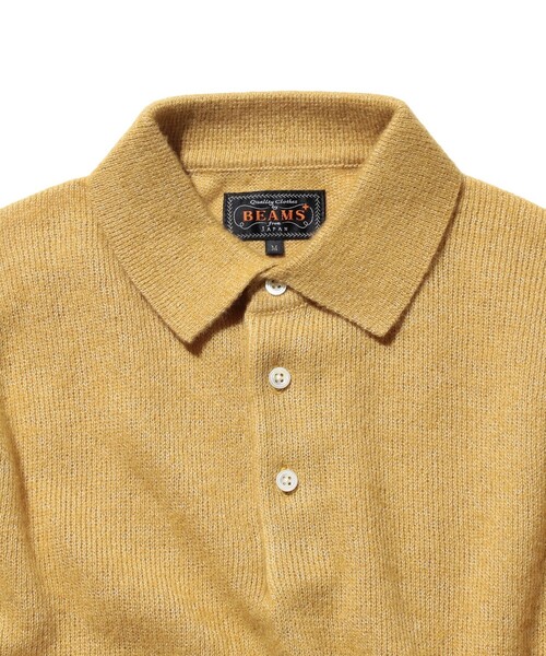 BEAMS+（ビームスプラス） ポロシャツ 9ゲージ ウール シルク シャギー