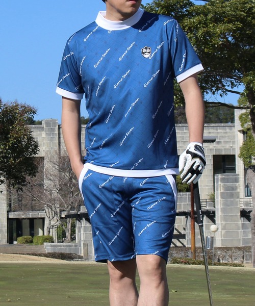 GIORNO SEVEN（ジョルノセブン） ゴルフ 吸汗速乾ドライ 総柄 ゴルフ