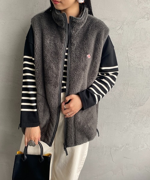 Danton（ダントン） ベスト ハイパイルボアフリース スタンドカラー