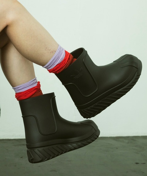 adidas（アディダス） レインブーツ 25.5cm ブラック レディース