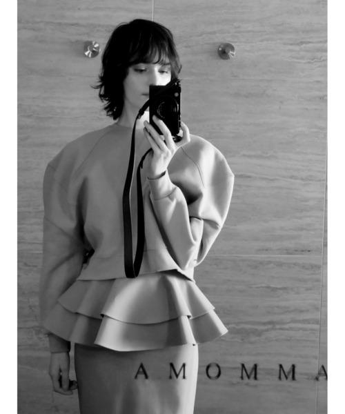 AMOMMA（アモマ） トレーナー スウェット PUFF SLEEVE SWEAT 起毛なし