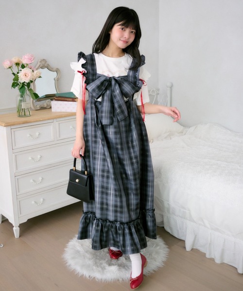 kutir（クティール） ワンピース 「クティールとレトロ」2WAYリボン