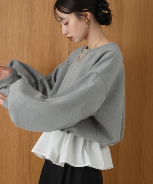 hinari（ヒナリ） トレーナー スウェット ボンディングショート