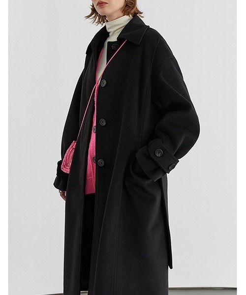 Fano Studios」 ステンカラーコート X-SMALL ブラック レディース