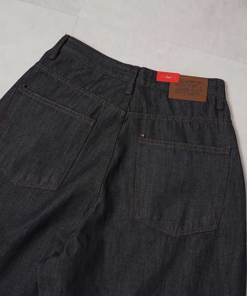 ジーンズ 「D-LAND」ボタンフライ リジットデニム バギーパンツ