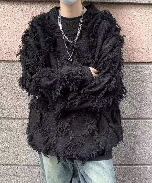 FreeZone セーター ニット ダメージ フリンジニット メンズ レディース