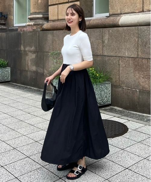 ワンピース ドロストヘム異素材ドッキングワンピース : ZOZOTOWN Yahoo