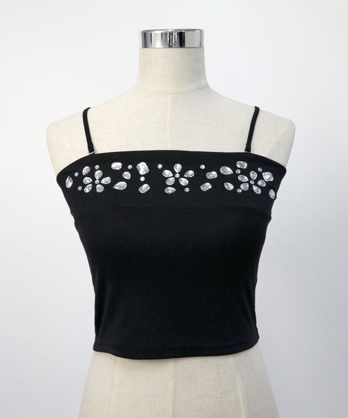 Diable baiser（ディアブルベーゼ） キャミソール ビジューギャル