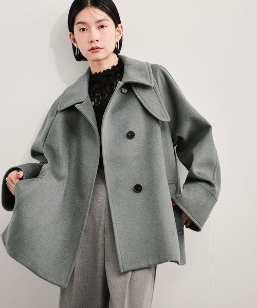 LE CERCLE par rope' コート アウター 2WAYスタンドカラーミドル丈