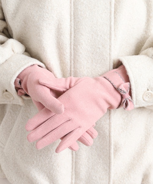 FUNALIVE（ファンアライブ） 手袋 リボンパイピング手袋 レディース