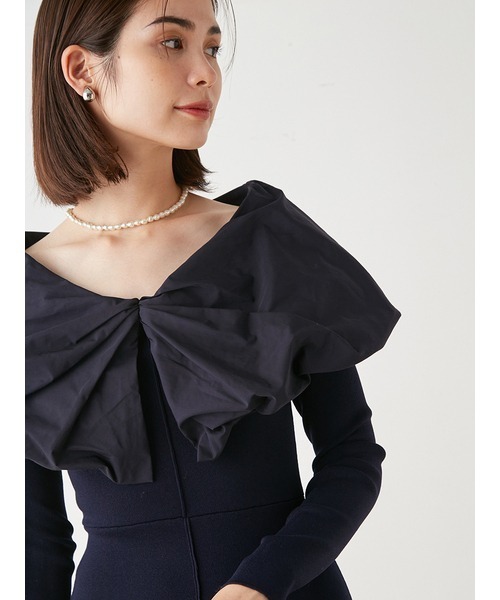 SNIDEL（スナイデル） ニットワンピース 0 ネイビー レディース