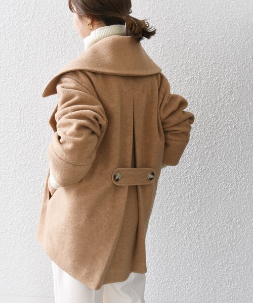 SHIPS any アウター any: スライバー ショート Pコート レディース