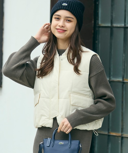 LACOSTE（ラコステ） ダウンベスト ベスト クロップド丈 撥水 THERMORE