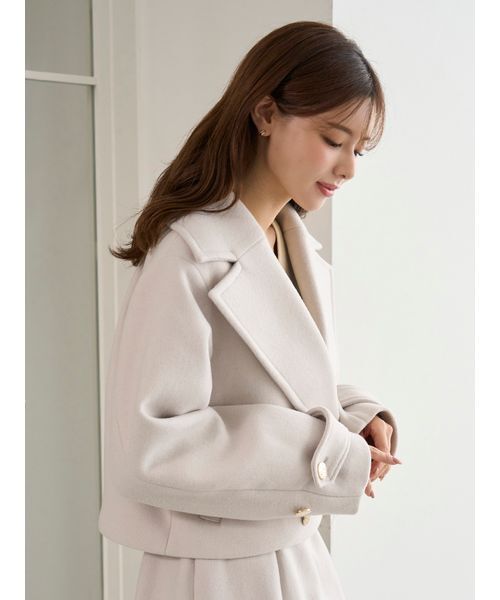 SNIDEL（スナイデル） ピーコート pコート ビッグカラーショートコート