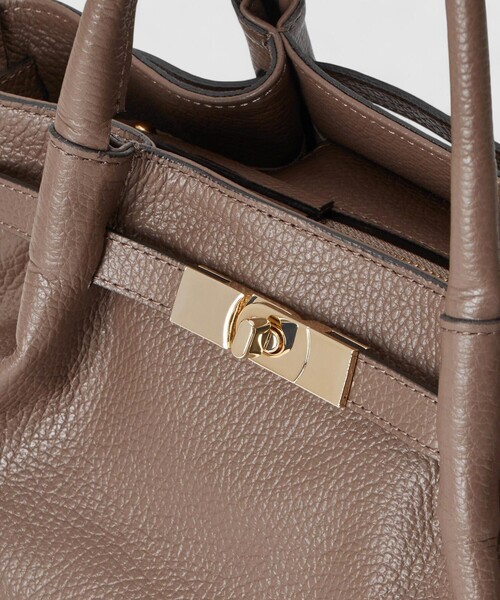 ANAYI（アナイ） ハンドバッグ ターンロック付き2WAYショルダーバッグ