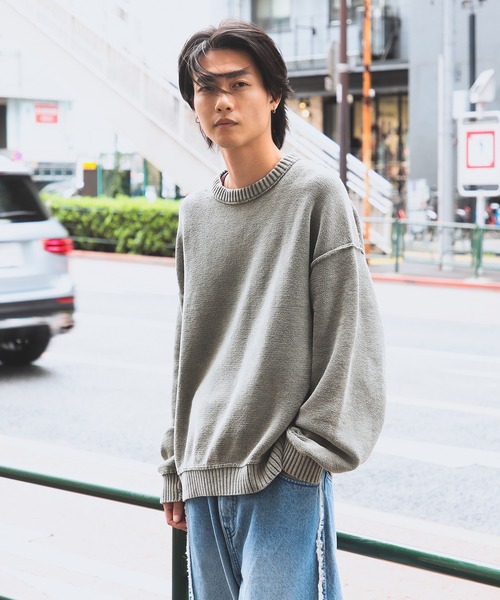 BEAMS（ビームス） セーター ニット 7ゲージ フェード クルーネック