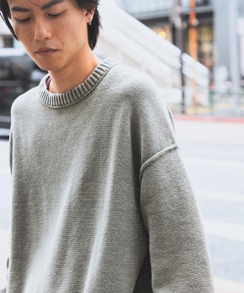BEAMS（ビームス） セーター ニット 7ゲージ フェード クルーネック