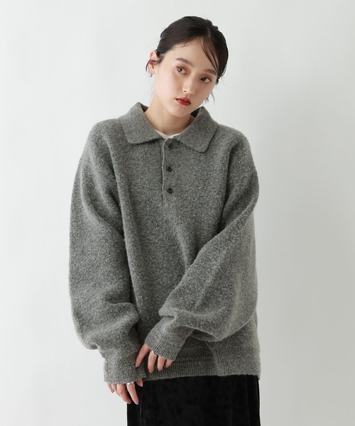 RAGEBLUE（レイジブルー） ポロシャツ Relax Fit WOOLY Knit Polo