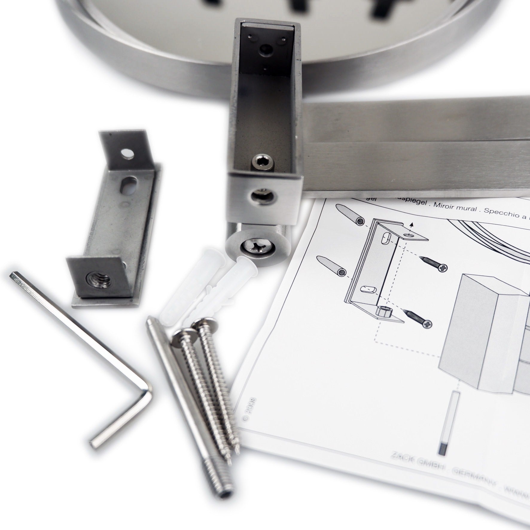 メイクアップミラー｜40109 LINEA HL 壁付けコスメティックミラー 等倍