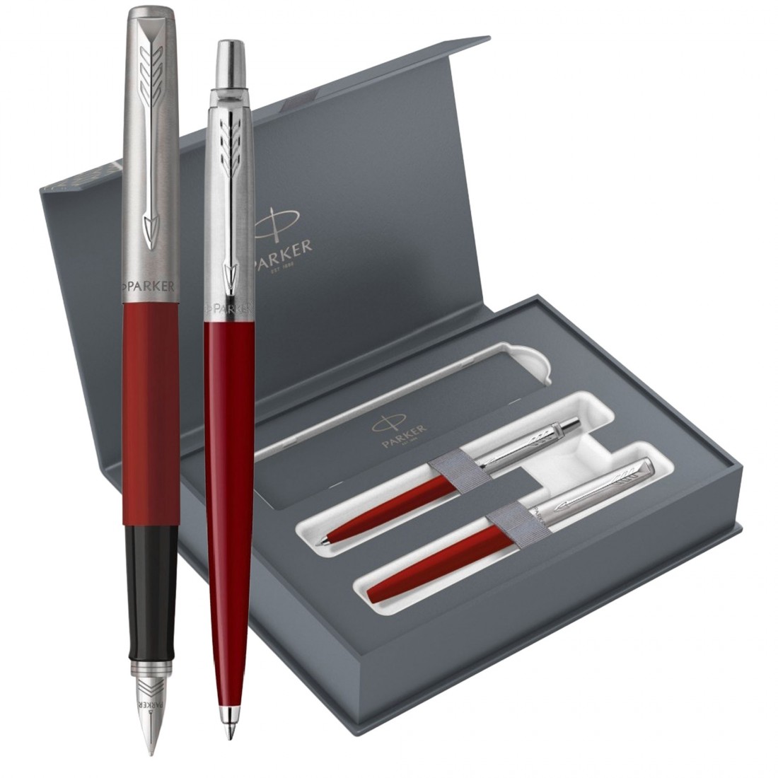 Parker Jotter White Set Fountain Pen and Ballpen