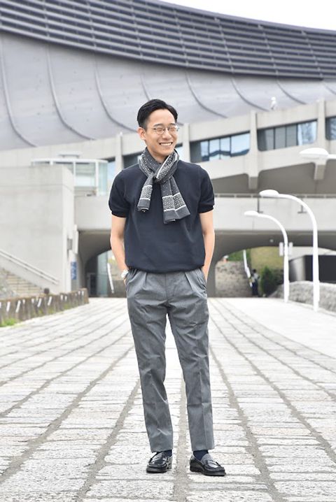 BARNSTORMER（バーンストーマー） ツータックドレスチノパンツ グレー