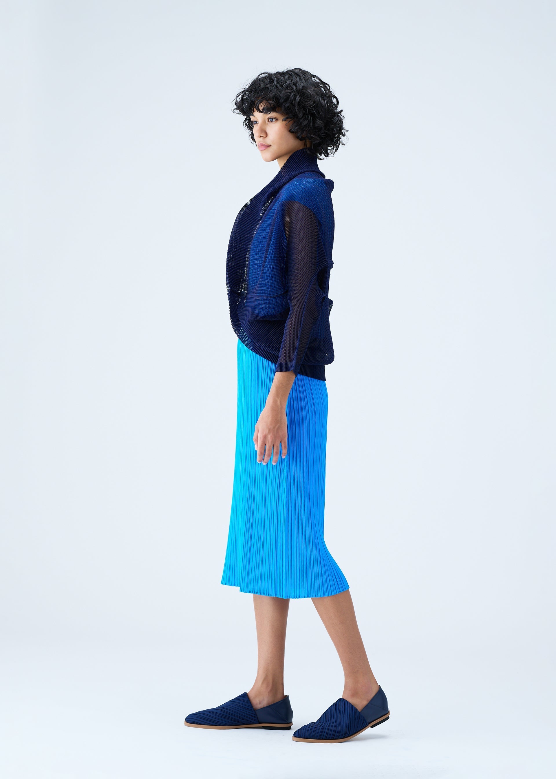 ISSEY MIYAKE Pleats Please TATAMI Bolero Cardigan PP33-FO363 one