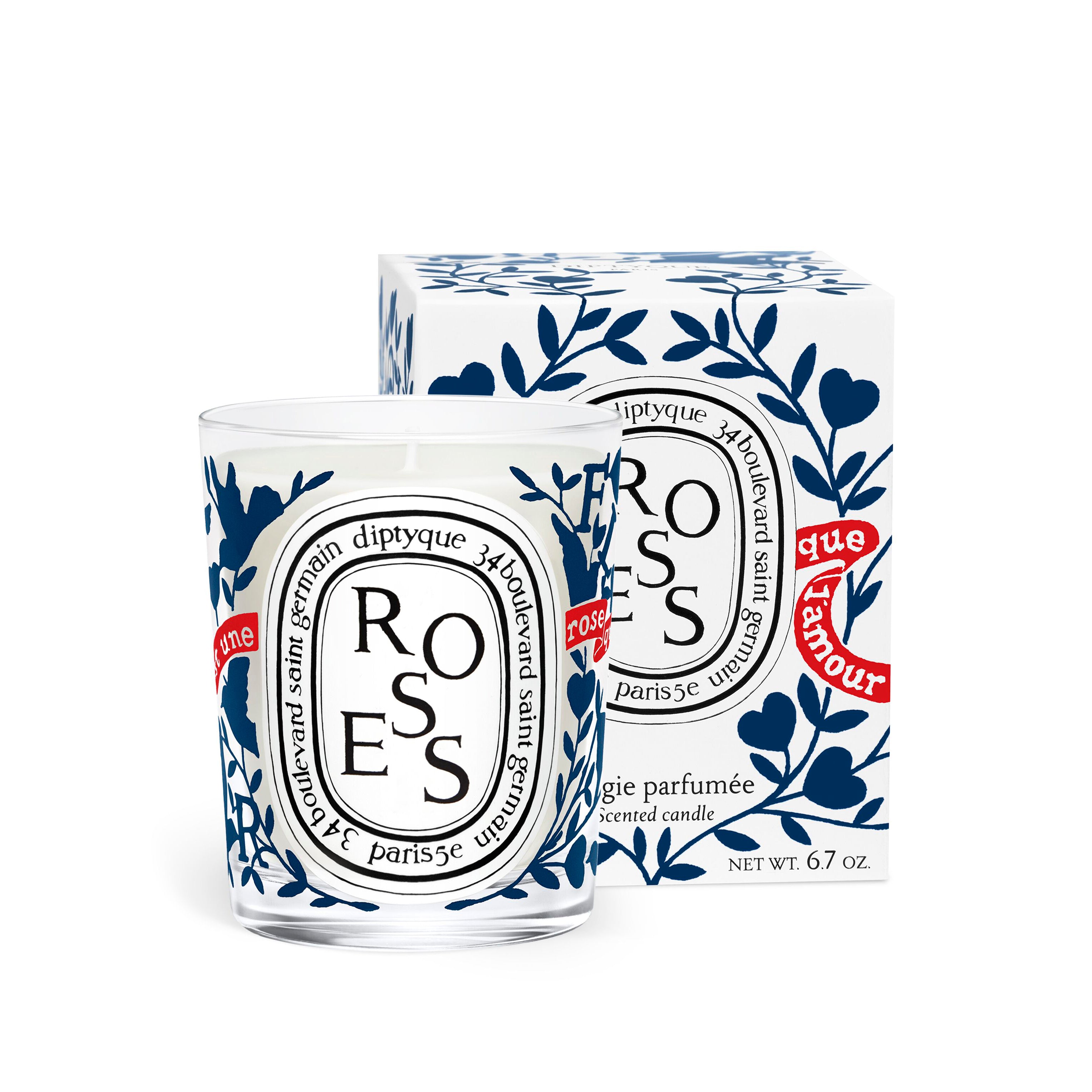 Diptyque Roses Limited Edition Candle 6.5oz | Dewy Rose Petals