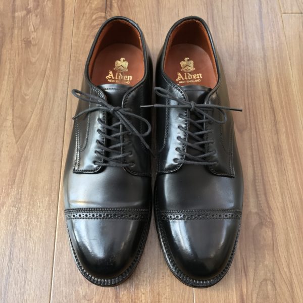 Alden collection|43565（キャップトゥ／ブラックコードバン）前略