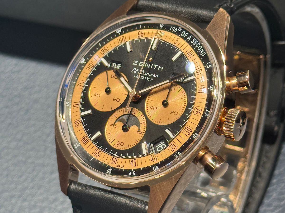 18Kローズゴールド×ブラック文字盤が引き出す、ゼニスの新たな表情