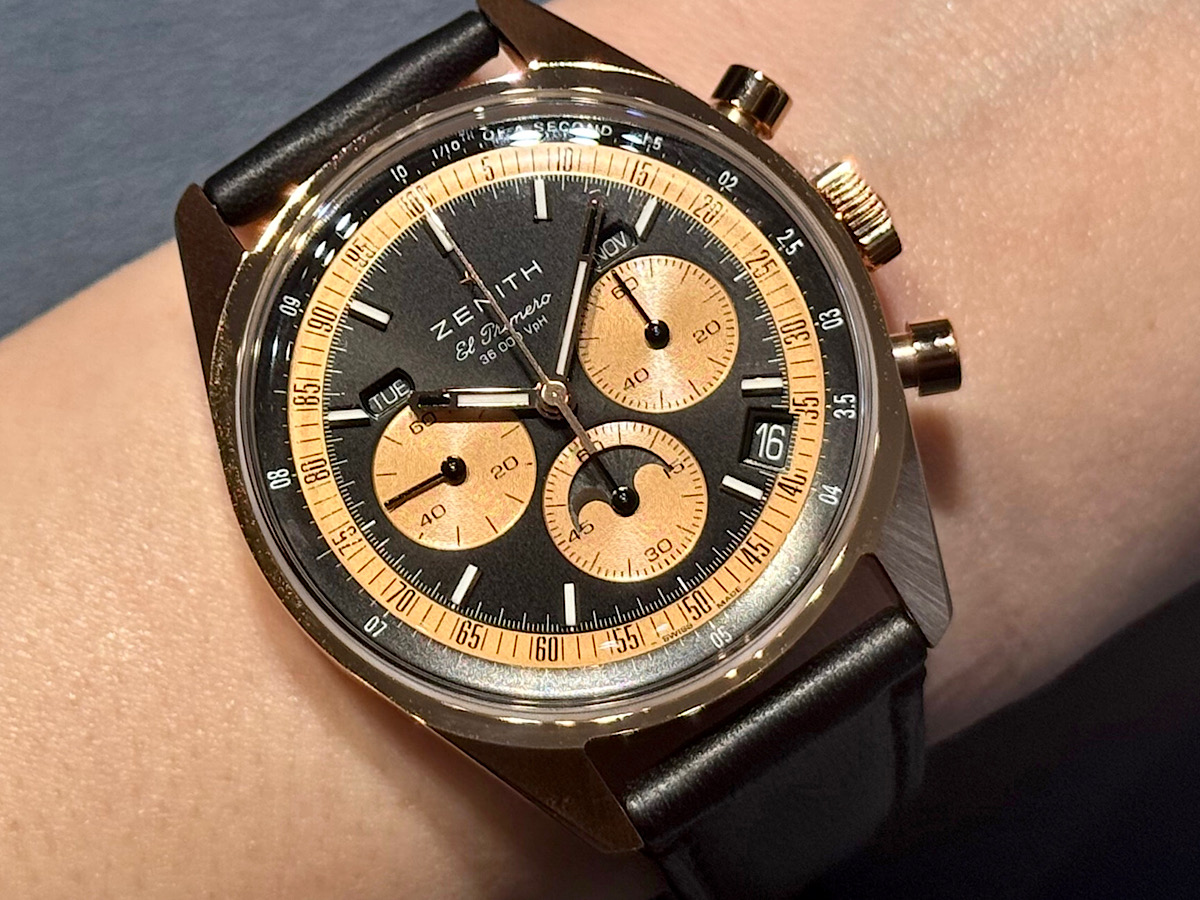 18Kローズゴールド×ブラック文字盤が引き出す、ゼニスの新たな表情