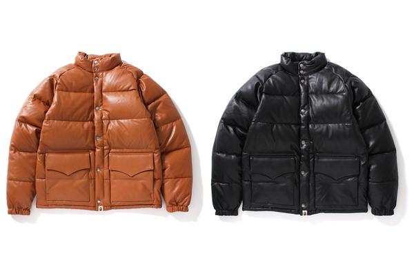 10月21日販売開始 エイプ LEATHER CLASSIC DOWN JACKET “HERO”キムタク