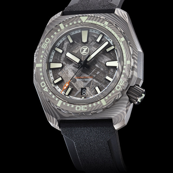 Hammerhead V3 300m SS Damascus Limited Edition – Zelos Watches