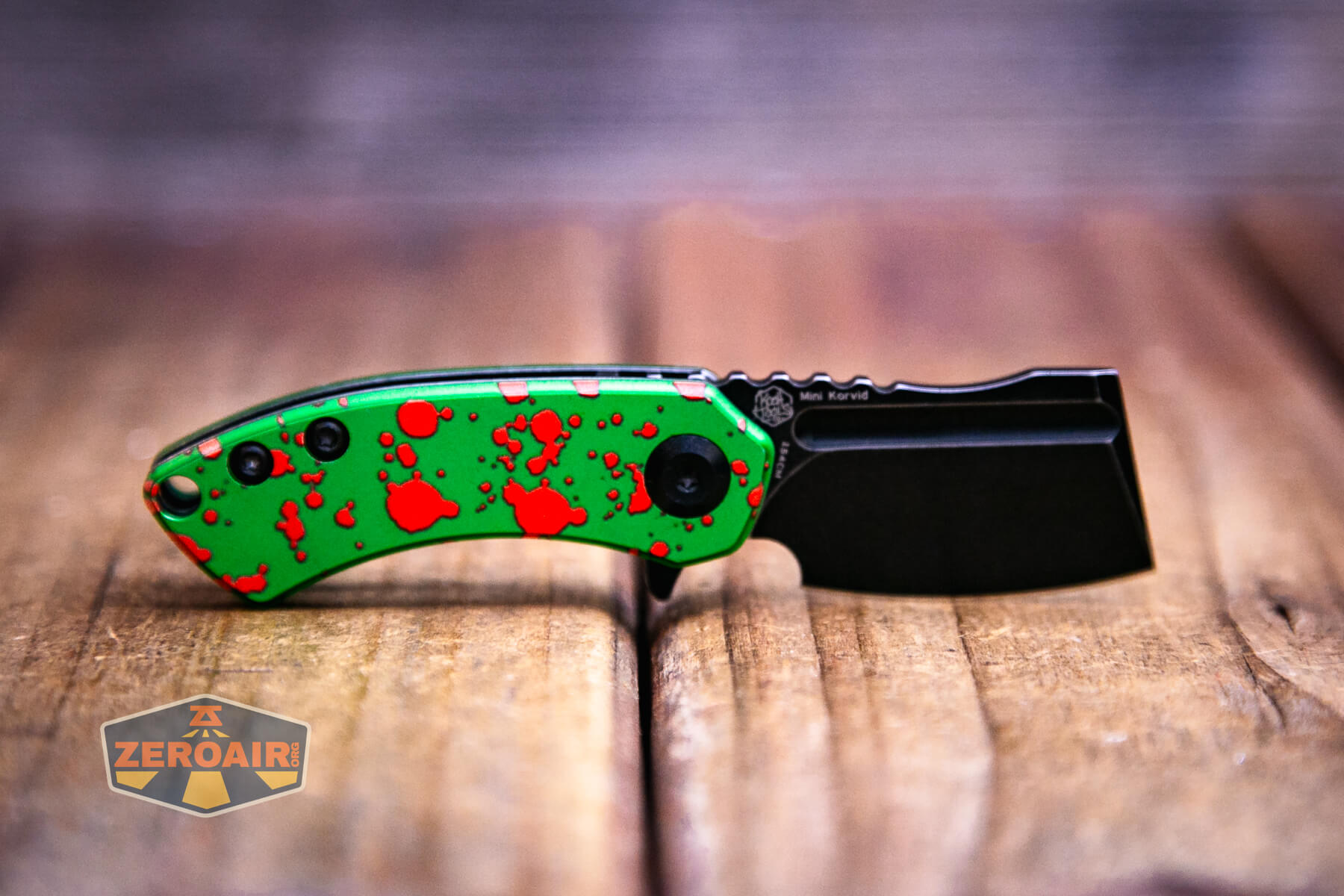 Kansept Mini Korvid Zombie Green Knife Review - ZeroAir Reviews