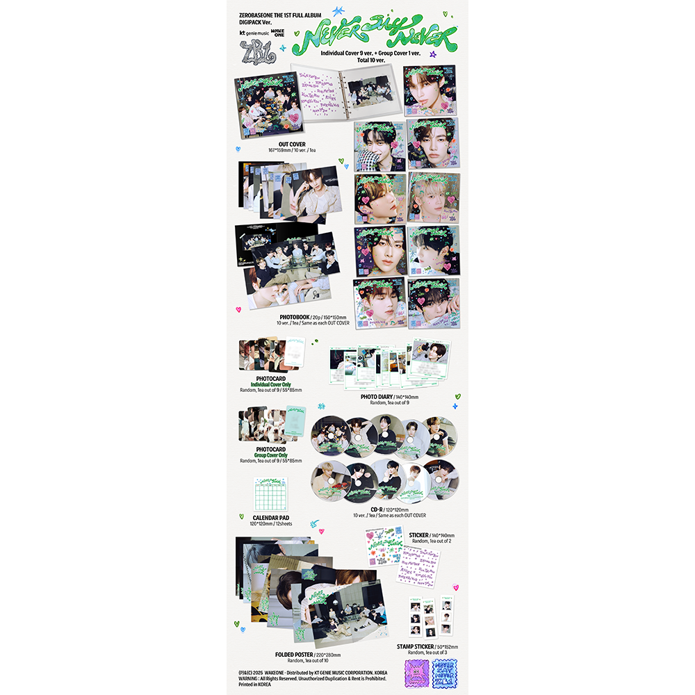 THE 1ST FULL ALBUM - NEVER SAY NEVER (Signed - DIGIPACK Ver