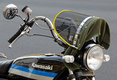 スモーク風防/黄色フチ | 旧車バイクカスタムパーツのゼットファーザー
