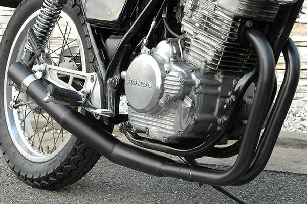 GB250クラブマン用ショート管 集合管ブラック | 旧車バイクカスタム