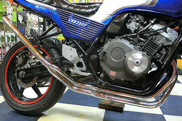 JADE250 サソリツイスト激細ロング管メッキ | 旧車バイクカスタム