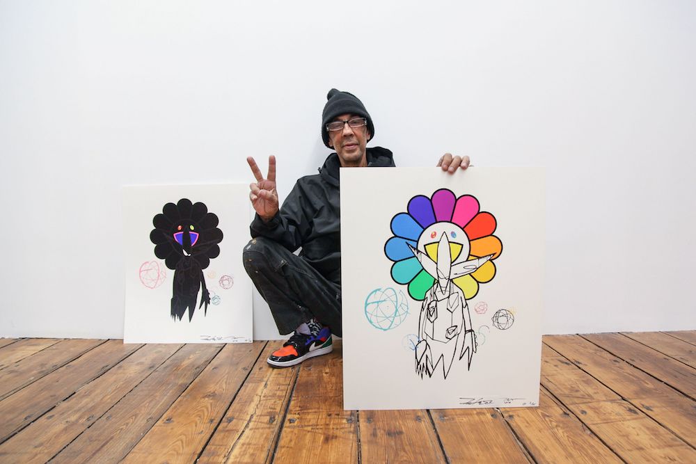 12月8日(火)10時より、村上隆とFUTURA2000のコラボレーション版画