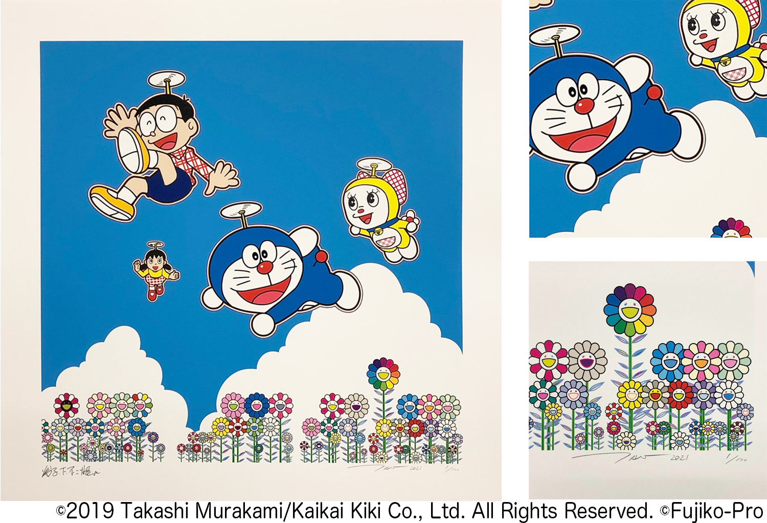 7月3日(土)よりWEBショップにて、村上隆×ドラえもんエディションサイン