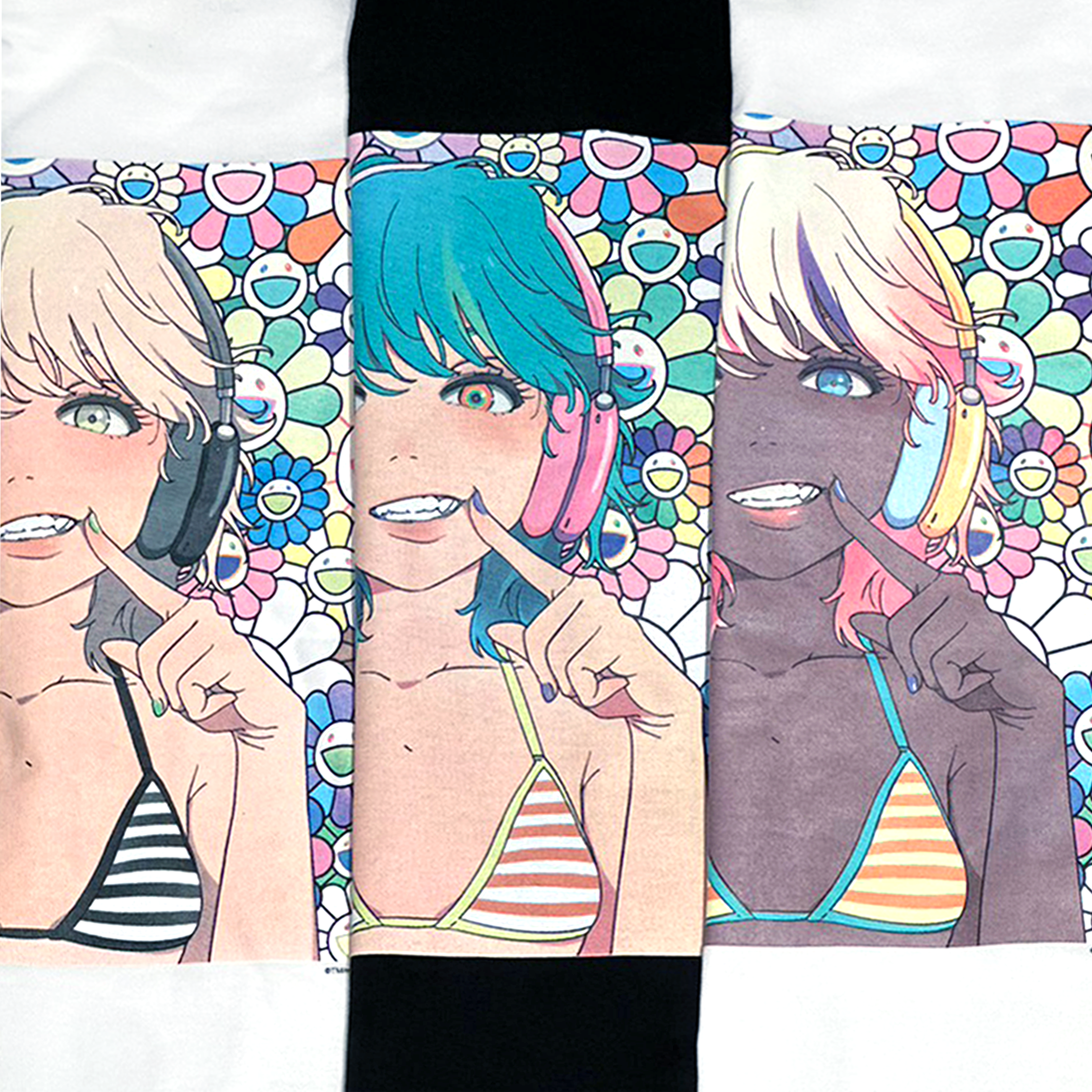 7月10日(月)20時よりWEBショップにて、mebae × 村上隆コラボTシャツ6種